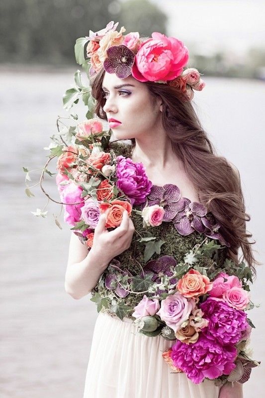 belle femme florale